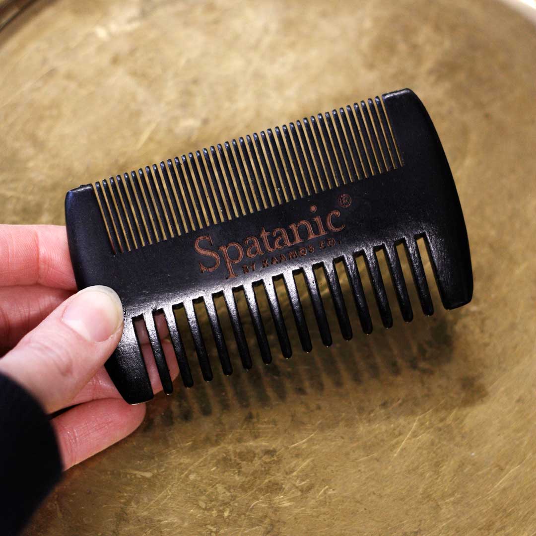 Beard Comb, Black, Spatanic