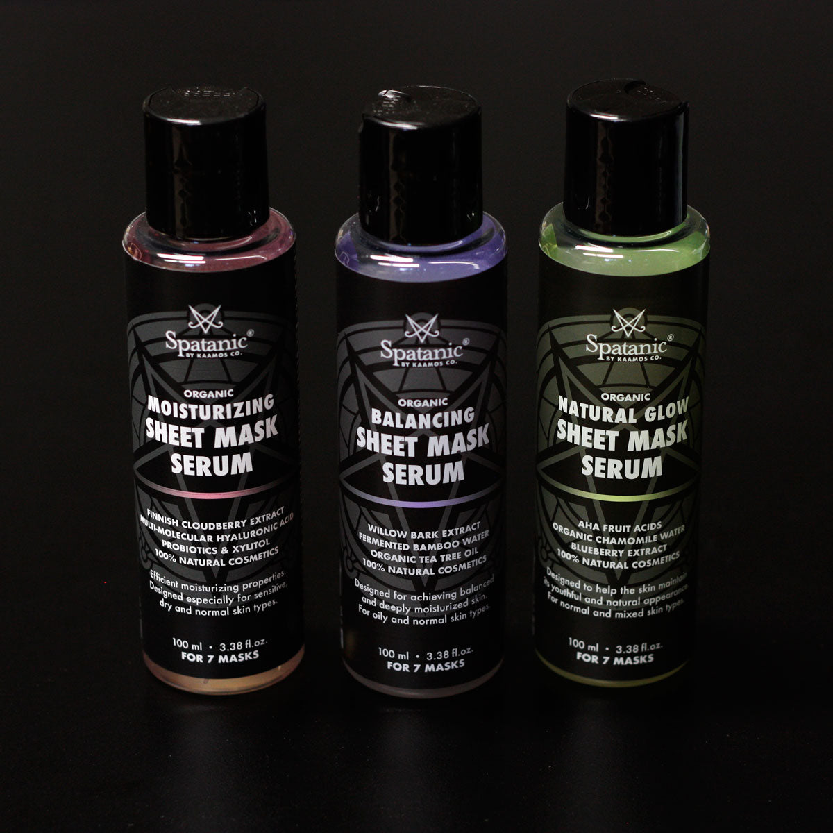 Dani Filth Sheet Mask set, 7 masks, Licensed Cradle of Filth