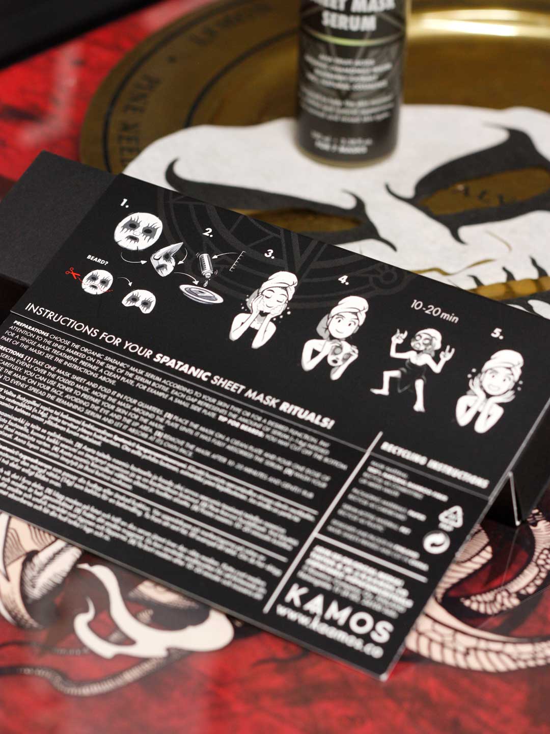 Dani Filth Sheet Mask set, 7 masks, Licensed Cradle of Filth