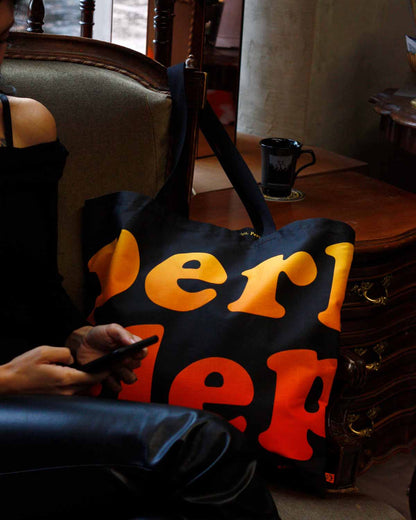 Perkele Tote Bag, Autumn Colors, Big Letters