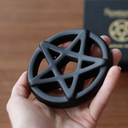 Pentagram Soap Dish, Black