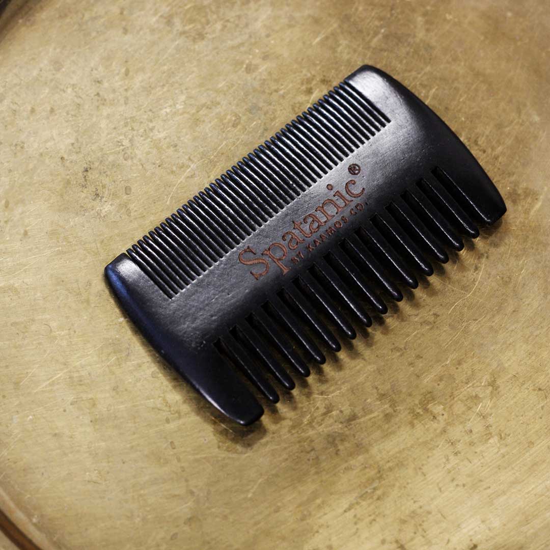 Beard Comb, Black, Spatanic