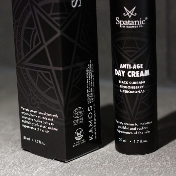 Spatanic anti age cream is vegan and cruelty-free and cosmos natural certified.