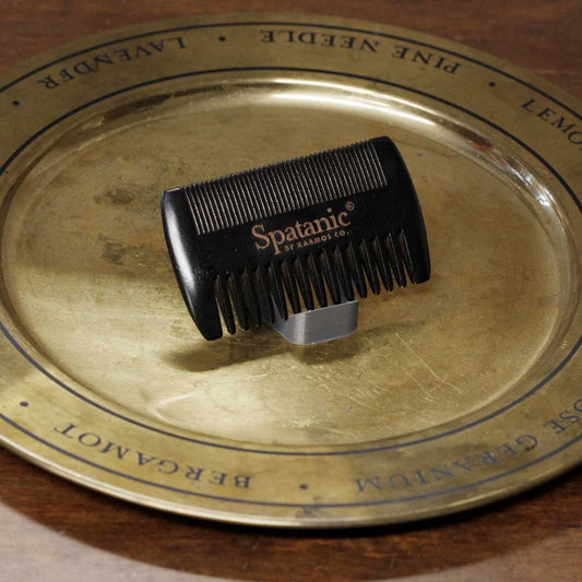 Beard Comb, Black, Spatanic