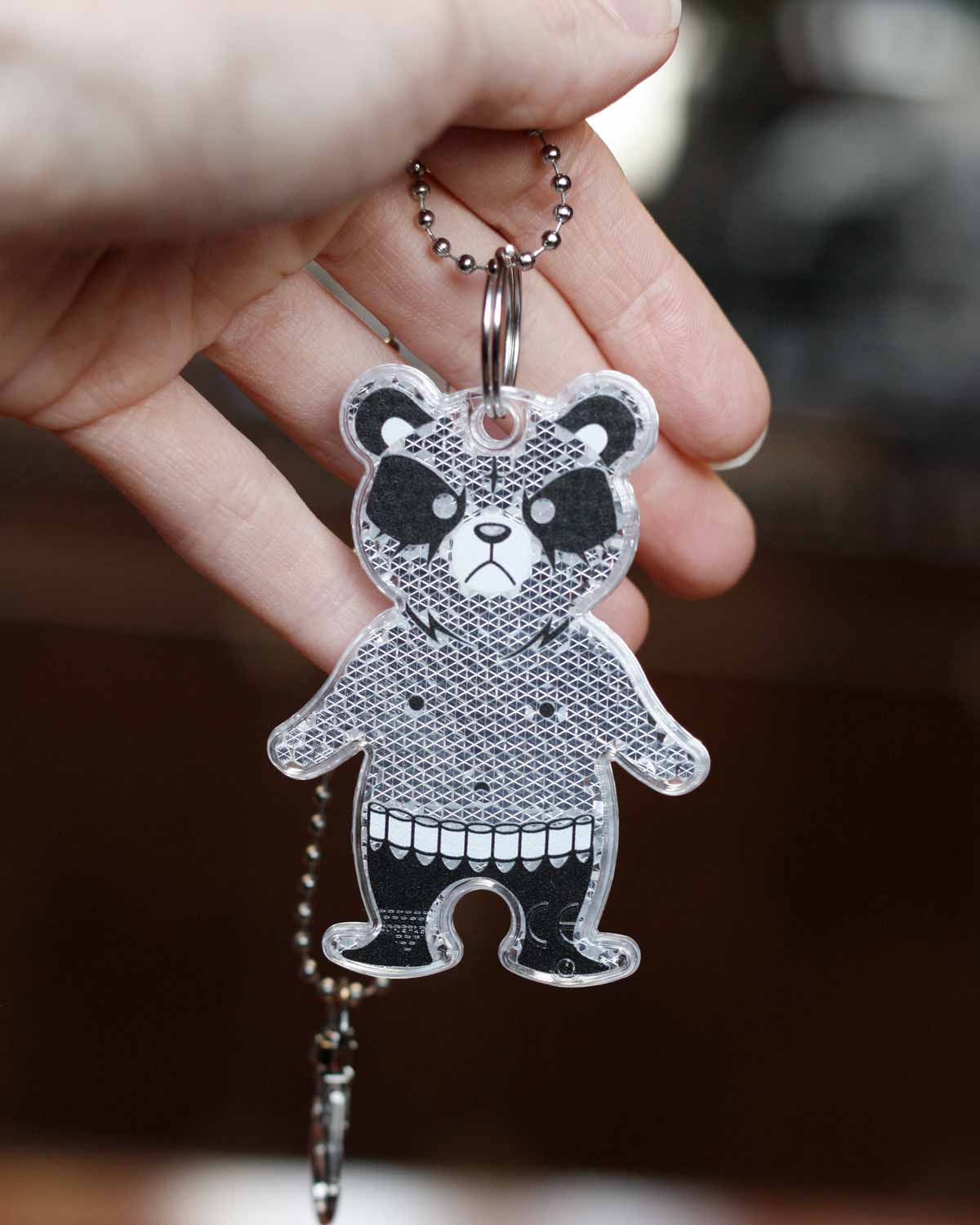 Saatanalle Bear Charm, Reflector Accessory | Kaamos Co.