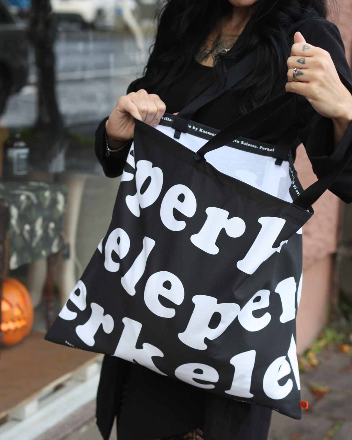 Perkele Tote Bag, Black