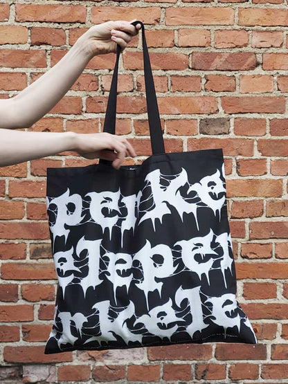 (COMING SOON) Perkele Tote Bag, Metal Edition, Black