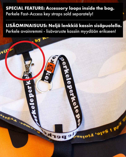 Perkele Tote Bag, Autumn Colors, Big Letters