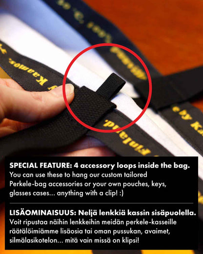 Perkele Tote Bag, Autumn Colors, Big Letters