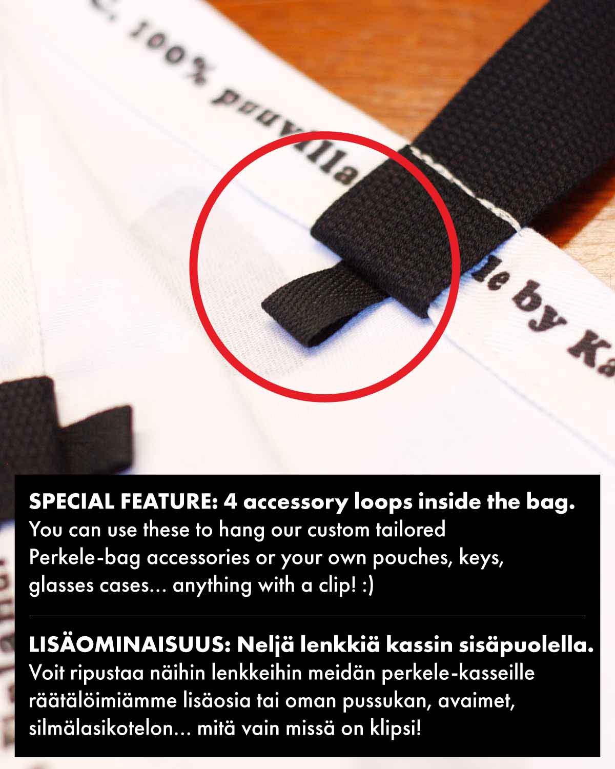 Perkele Tote Bag, White