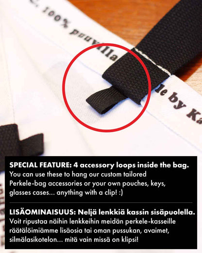 Perkele Tote Bag, White