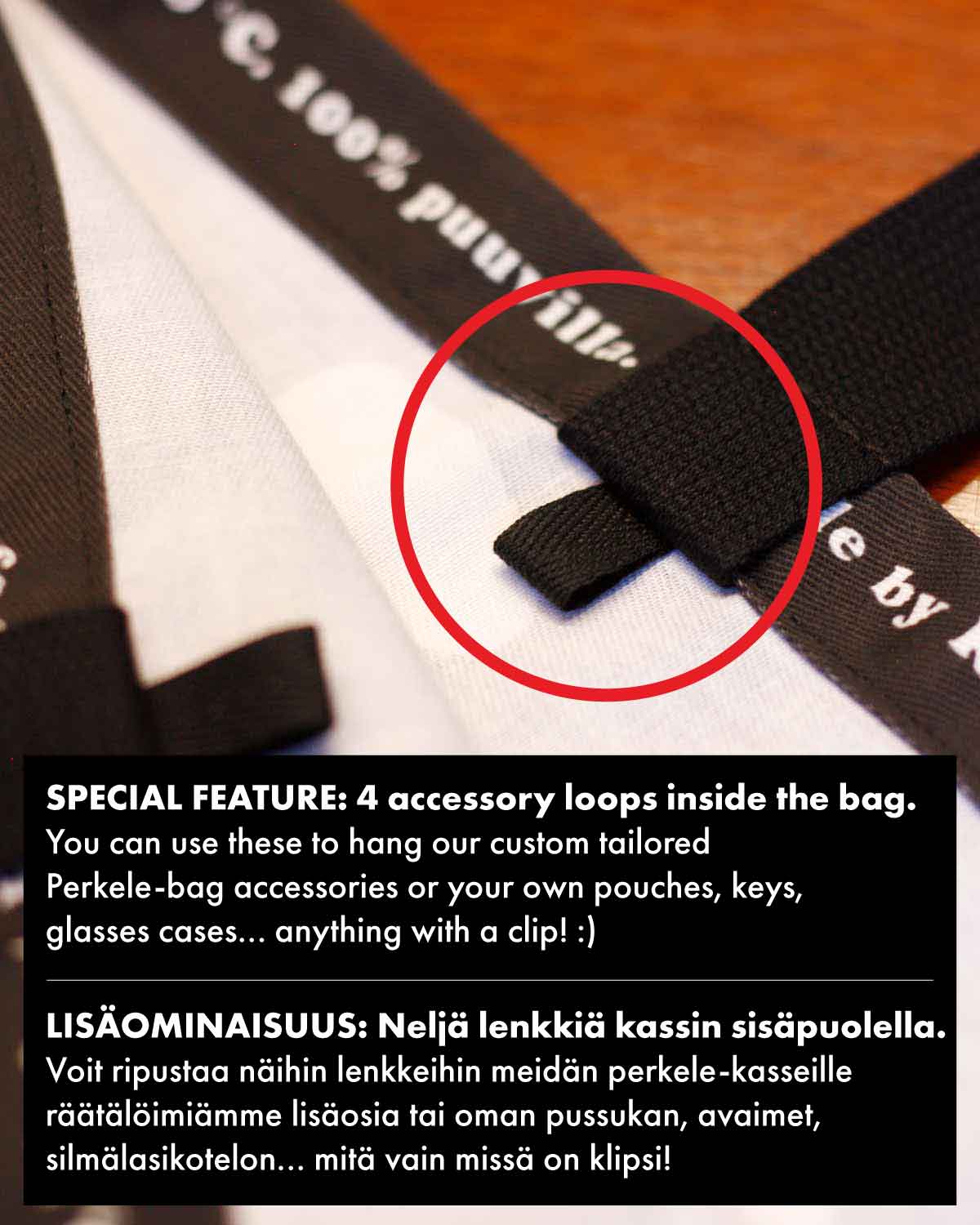 Perkele Fast-access strap, tote bag accessory