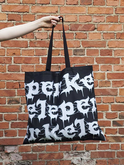 (COMING SOON) Perkele Tote Bag, Metal Edition, Black