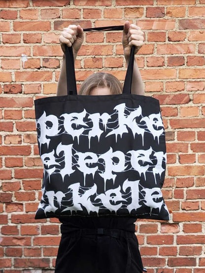 (COMING SOON) Perkele Tote Bag, Metal Edition, Black