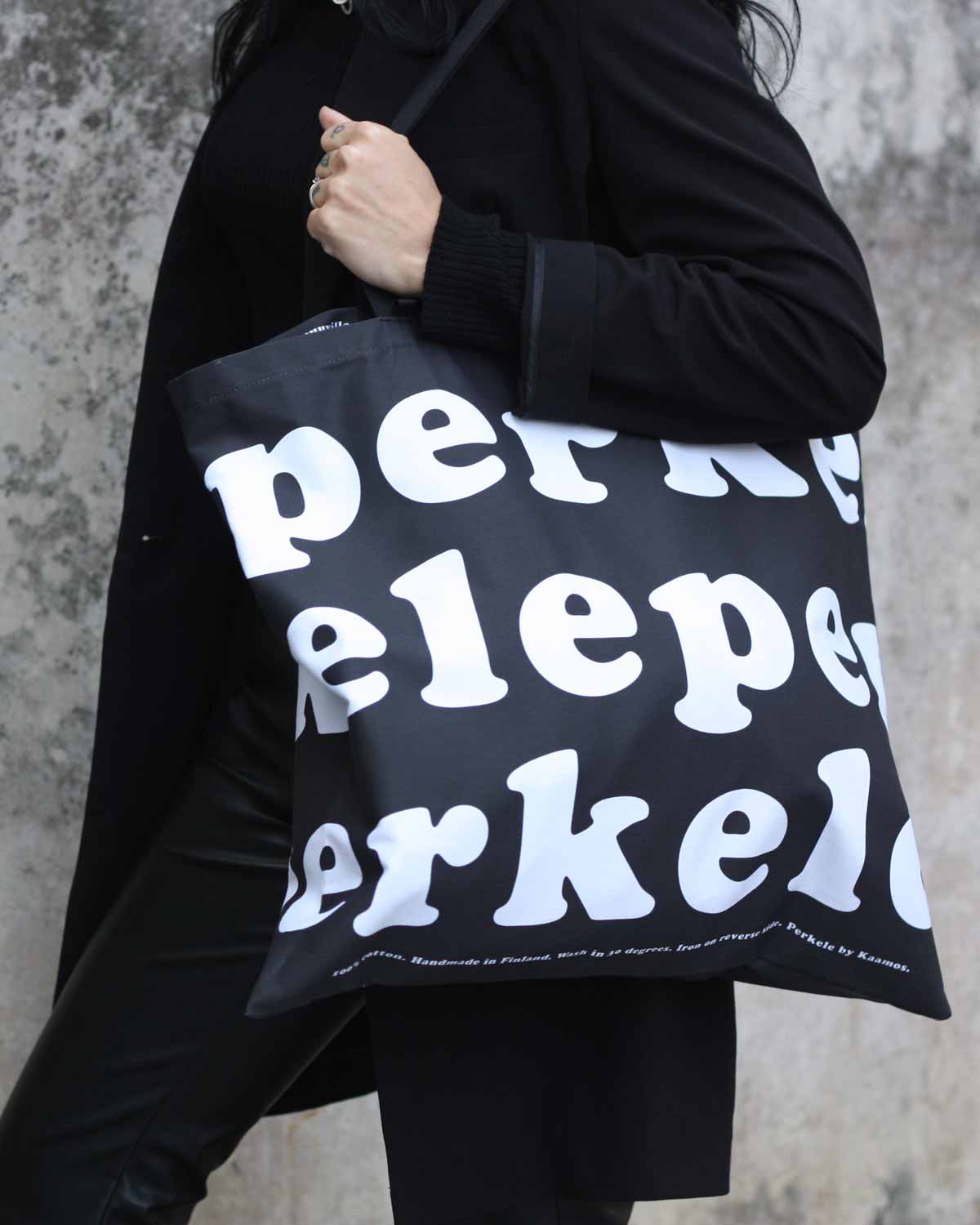 Perkele Tote Bag, Black