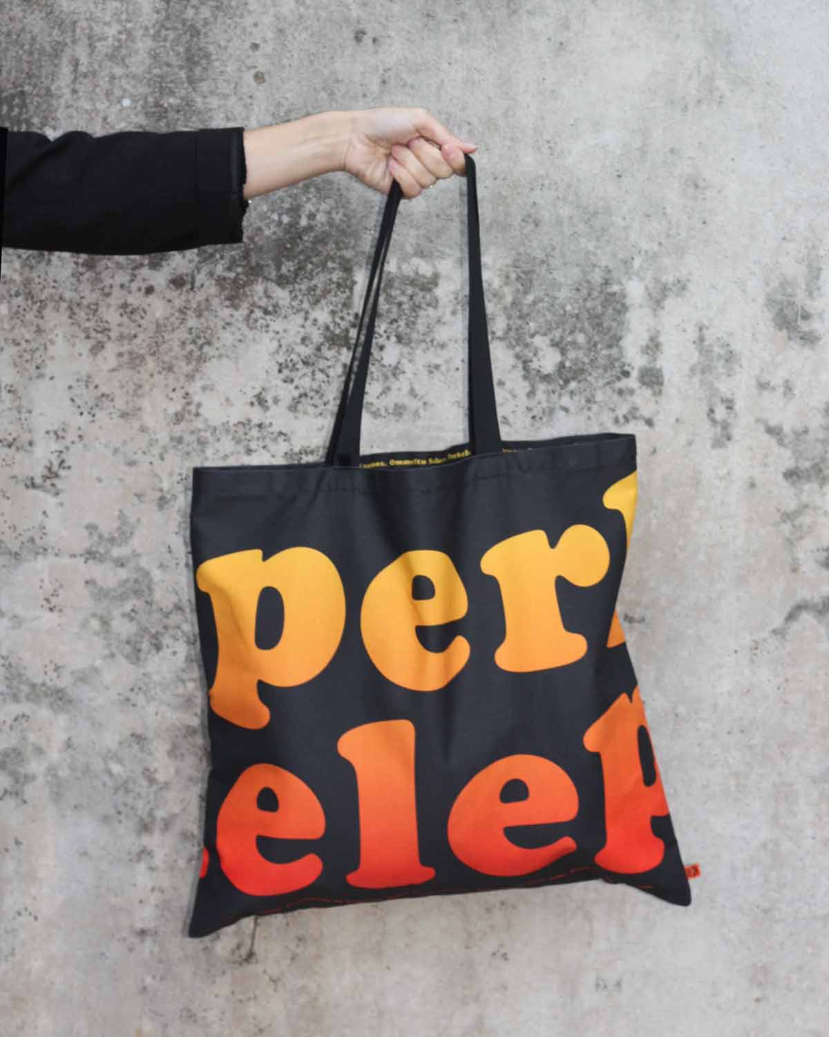 Perkele Tote Bag, Autumn Colors, Big Letters