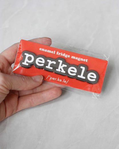 Enamel Fridge Magnet, Perkele
