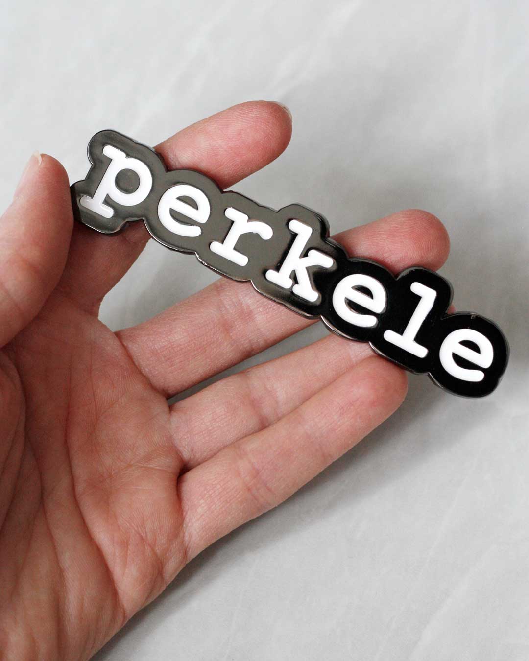 Enamel Fridge Magnet, Perkele