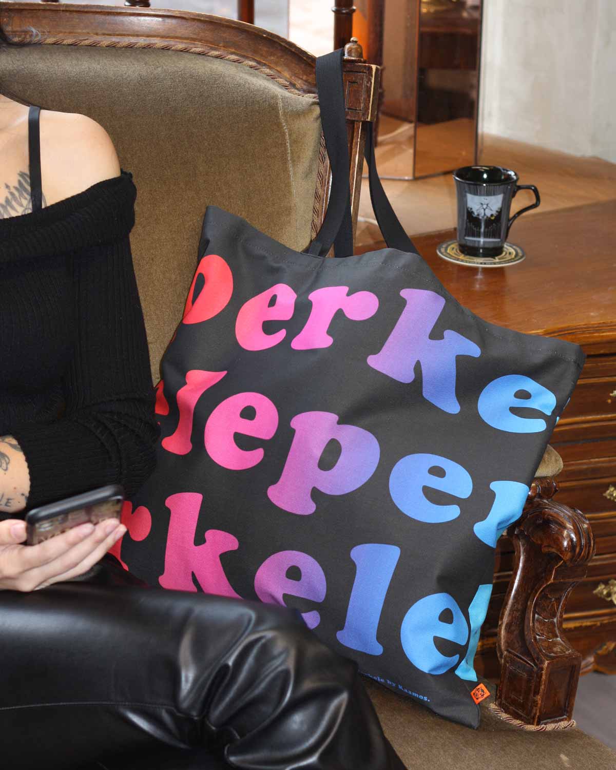 Rainbow Perkele Tote Bag, Large