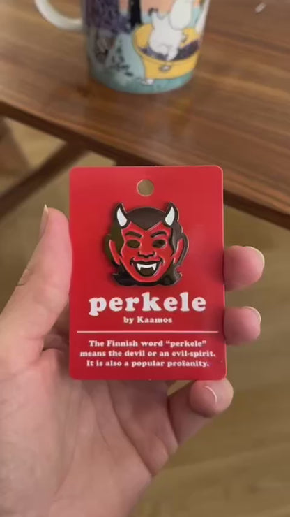 Enamel Pin, Devil, Takatukkapiru