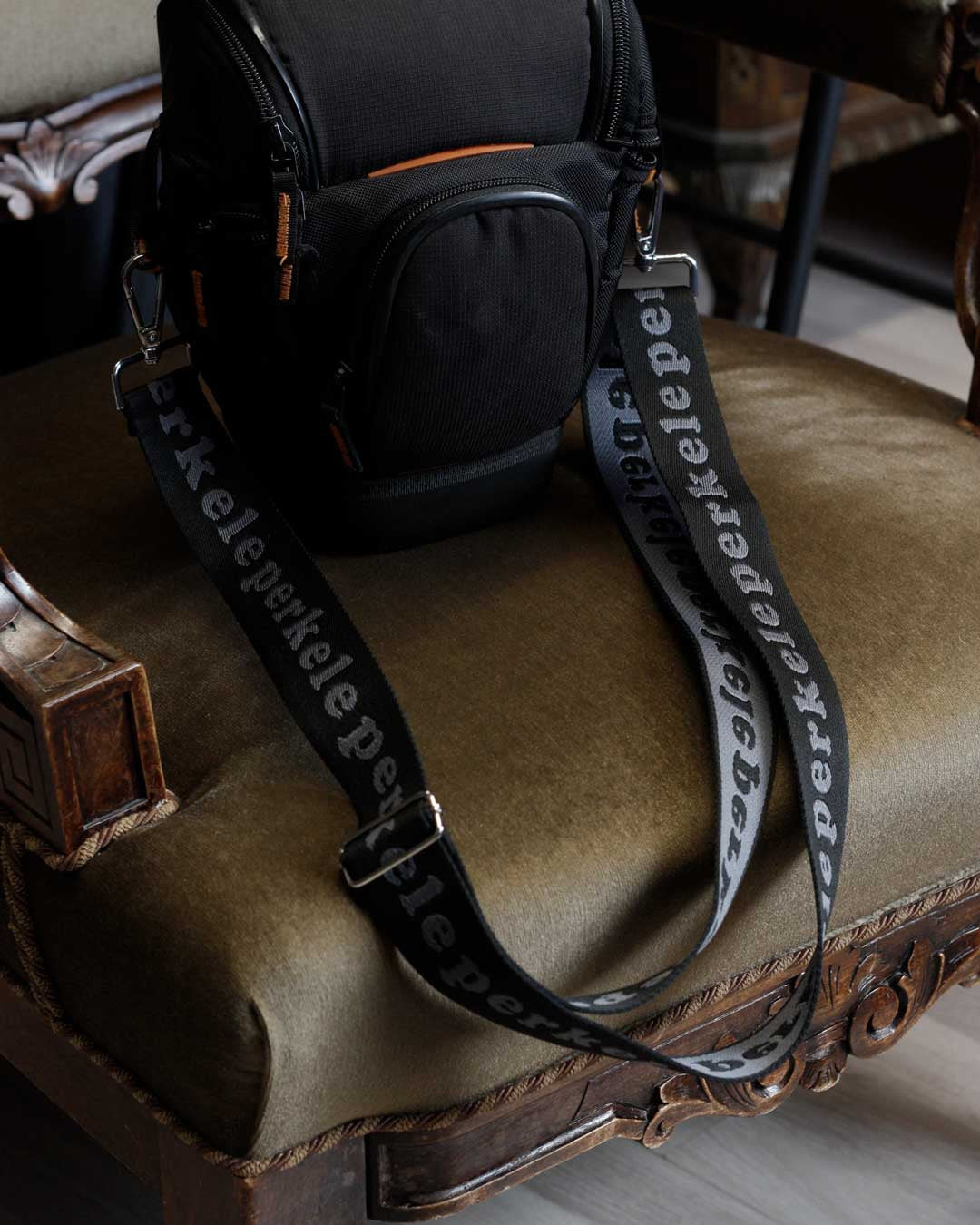 camera bag with perkele by kaamos interchangeable bag strap.