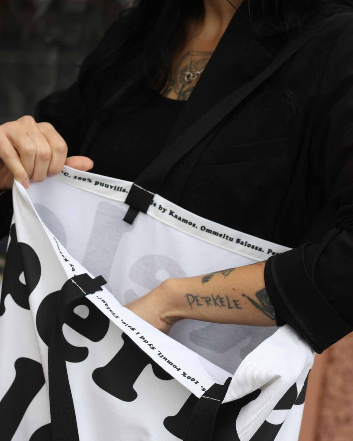 Perkele Tote Bag, White