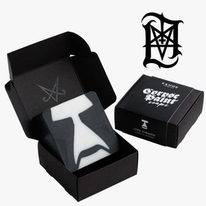 Official Lord Ahriman Soap bar picture of the soap packaging, black cardboard design box