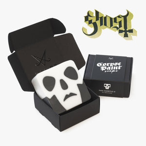 Official Ghost soap in the image of Papa Emeritus Terzo III, Box and soap design